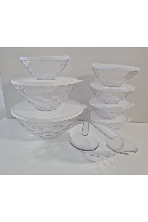 9 قطع من الألماس مع غطاء أبيض - 3