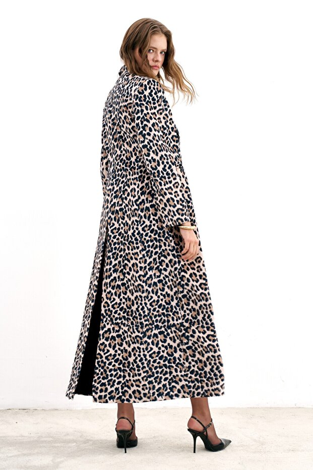 LONG LEOPARD COAT - 1