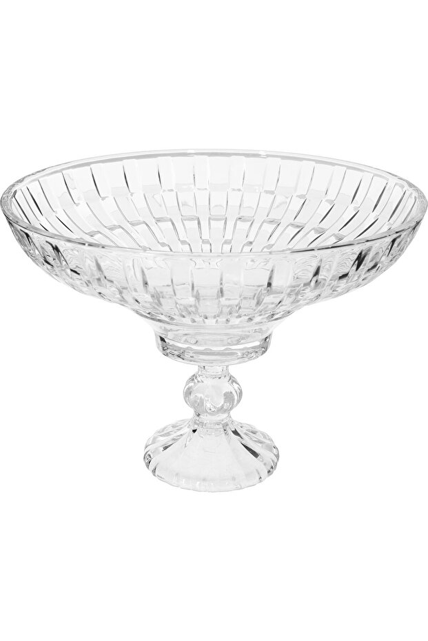 طبق تقديم زجاجي من السيف بلس، دائري عميق، قاعدة شفافة - 1