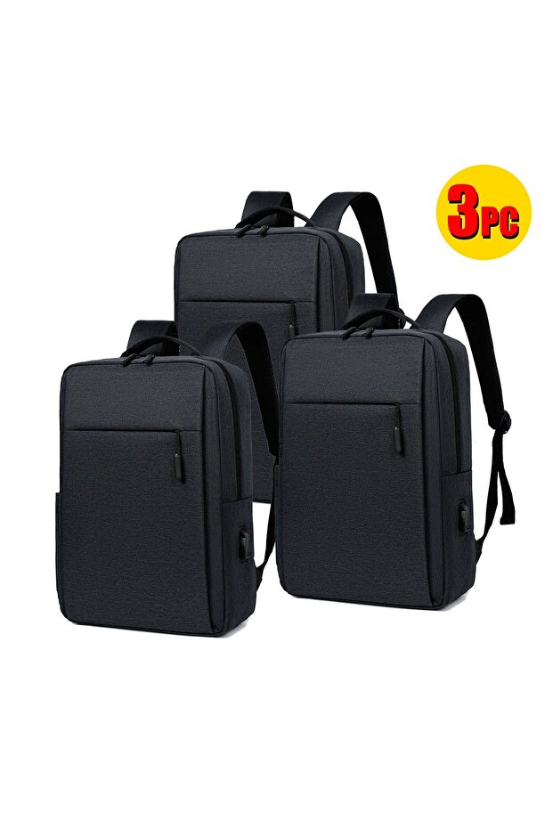 3 PCS COMBO BLACK Laptop Backpack 15,16 Inch, Slim Durable Laptop Bag with USB Charging Port