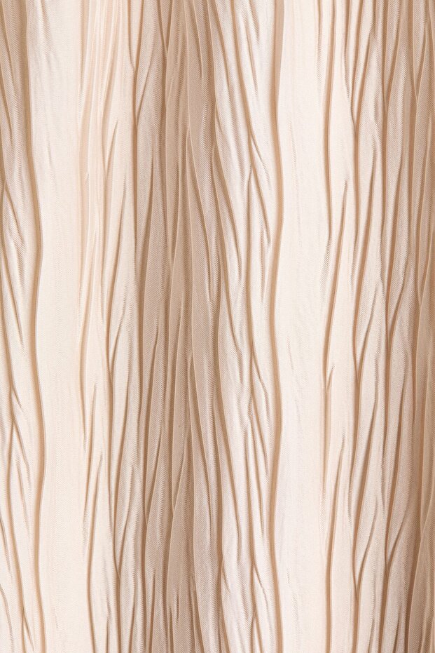 Kuşaklı Krinkle Kaftan Elbise - 5