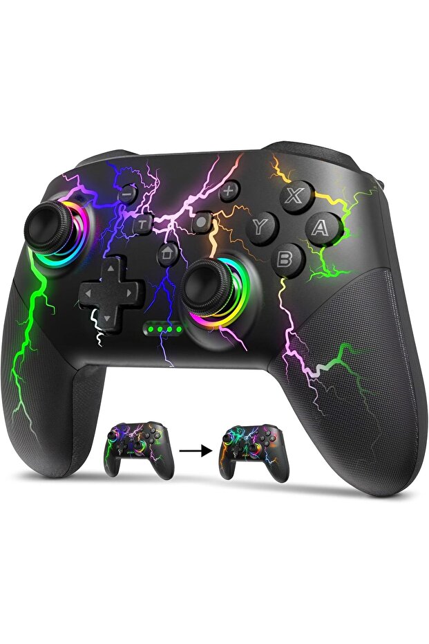 Begally Switch Controller Wireless for Switch/Lite/OLED Wireless Gamepad for PC/iOS/Android with RGB - 1