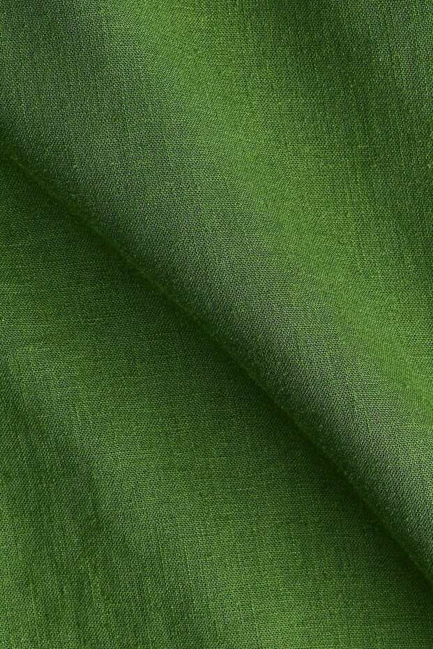 Keten Karışımlı Oversize Gömlek - 2