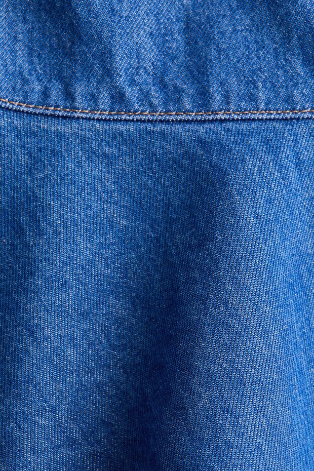 Farbalalı Kot Mini Etek - 2