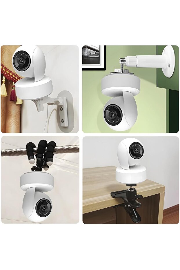 Mizznee 4 Pack حامل كاميرا مراقبة Universal Smart Camera Wall Mount Base with Screws, Compatible wit - 6