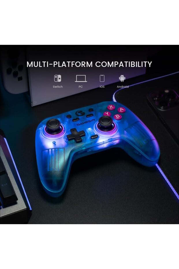 وحدة تحكم لاسلكية GameSir Nova Lite – لوحة ألعاب بتردد 2.4 جيجا هرتز وبلوتوث لأجهزة الكمبيوتر التي تعمل بنظام ويندوز، وأجهزة آيفون، وأجهزة أندرويد، وأنظمة تشغيل ويندوز. - 7