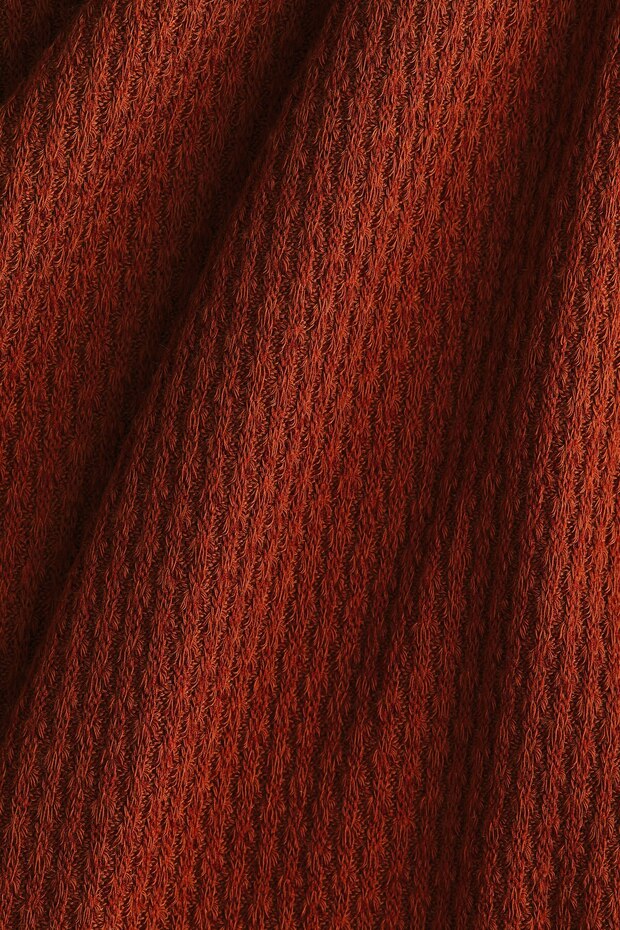 Tekstüre Triko Maksi Elbise - 2