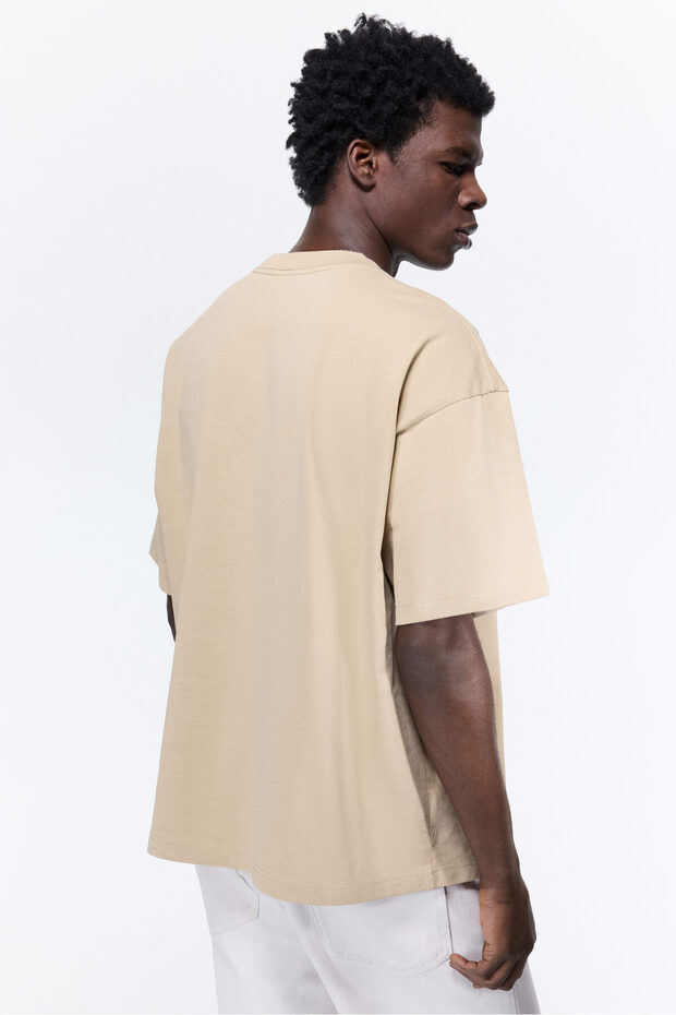 Pamuklu Tişört Oversized Fit - 5