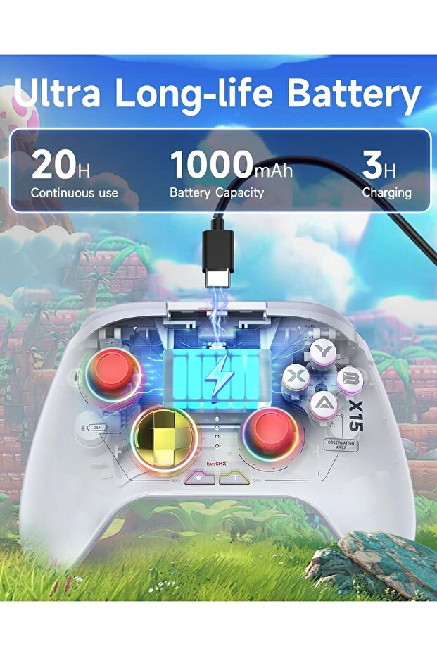 وحدة تحكم ألعاب لاسلكية من أزوني، وحدة تحكم ألعاب لأجهزة الكمبيوتر/أندرويد/ستيم/سويتش/آي أو إس - 3