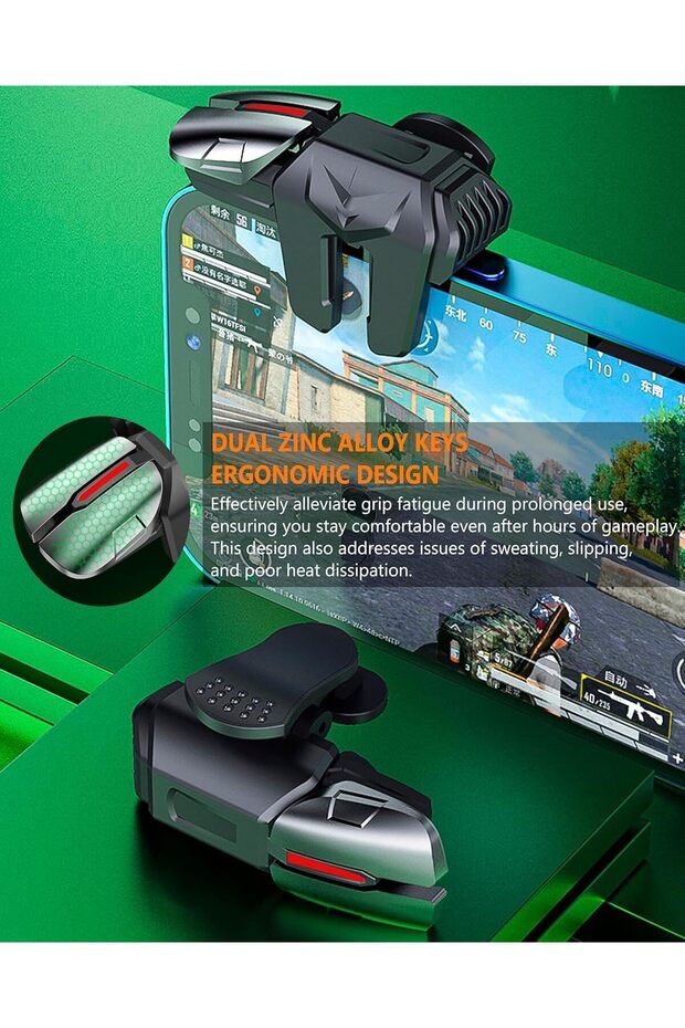 جهاز تحكم احترافي للعبة ببجي موبايل، 4 أزرار، يدعم نظامي التشغيل iOS وAndroid - 4