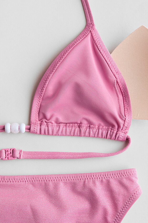 3 Parçalı Simli Bikini Seti - 4