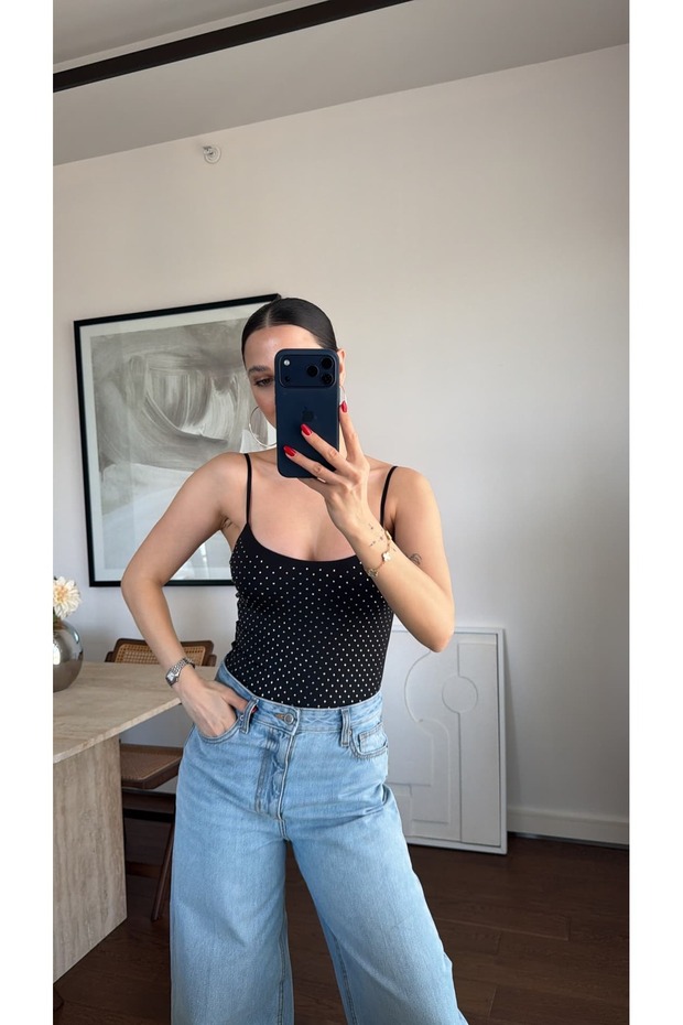 TAŞ İŞLEMELİ BODYSUİT - 1