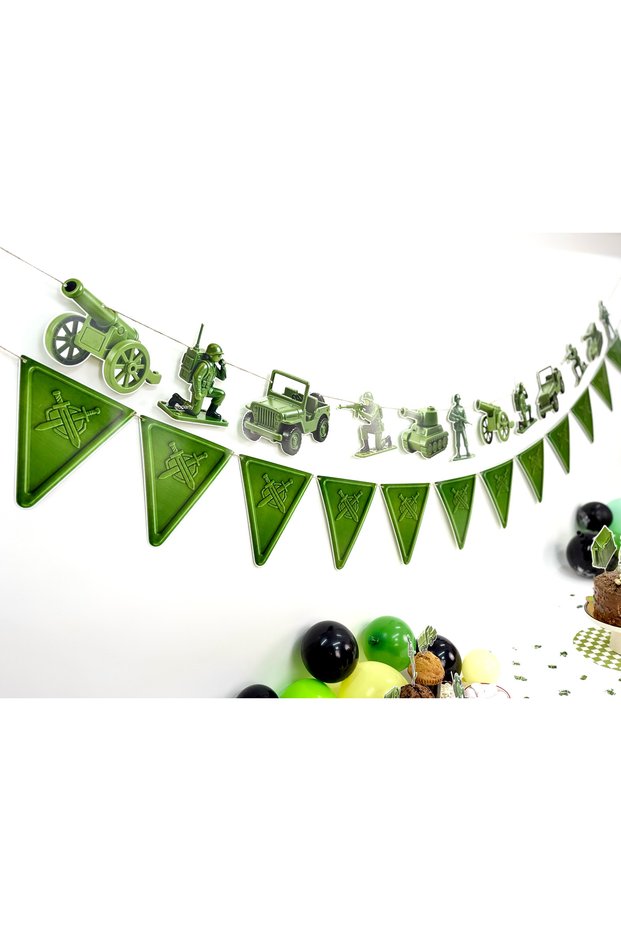 Soldier Theme Pennant Banner – Soldier Theme Triangle Flag Ornament