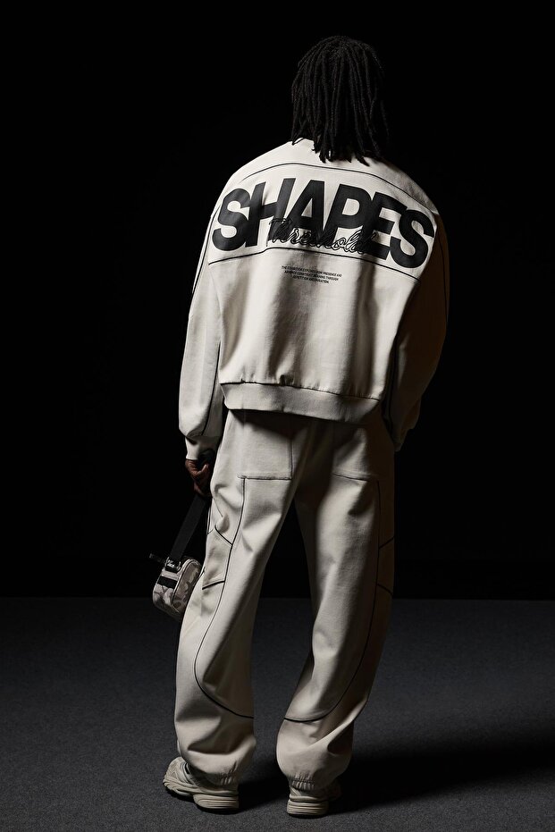 Boxy nakışlı sweatshirt - 4