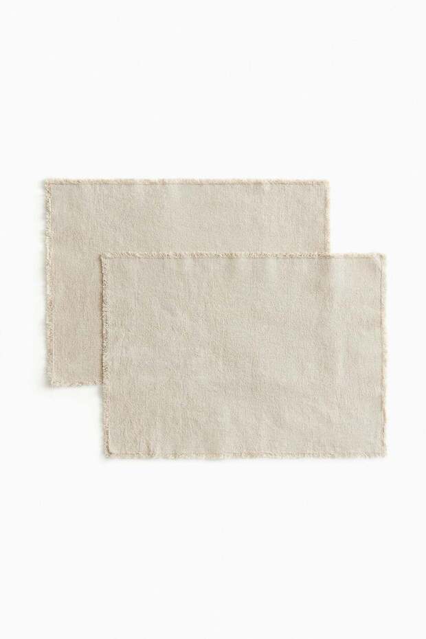 2-pack linen-blend place mats