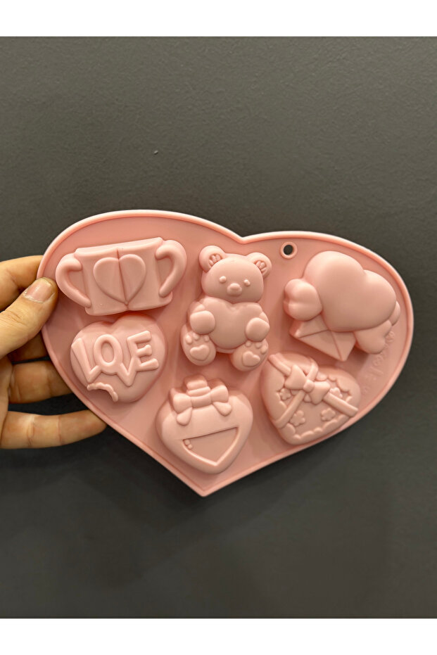 Bt-1114 silicone mold with love theme 21 x 15 cm