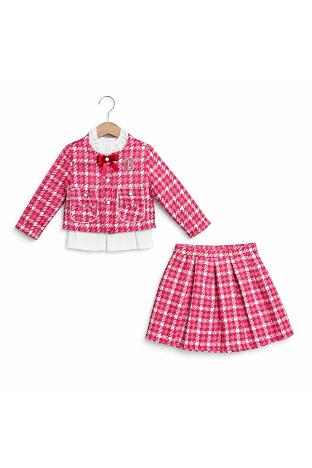 Barbie Style Pink Houndstooth 3-Piece Set