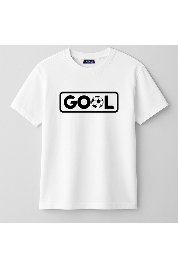 Gool Printed Short Sleeve Unisex Kids T-Shirt (4-13 Years) Football Soccer Sports Goal Goal