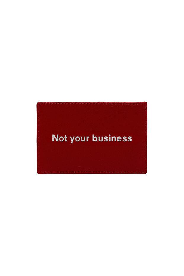Not Your Business Keinxdesa Red Leather Card Holder