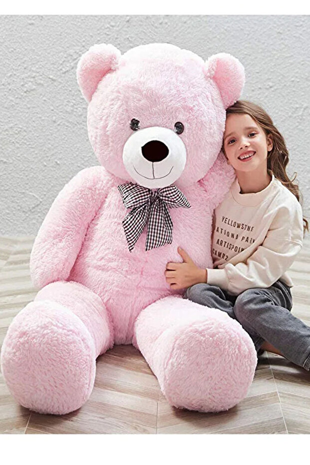 180 cm Plush Bear with Bow Tie, Giant Size, Special Gift for Lover, Birthday Gift for Spouse or Girlfriend