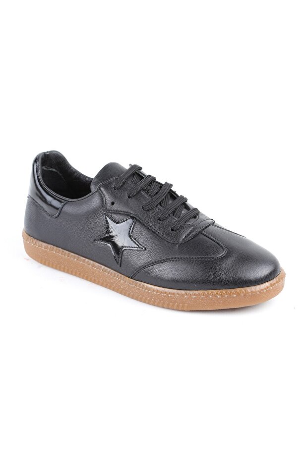 L075.2325 Genuine Leather Star Detailed Rubber Sole Retro Women's Sneaker