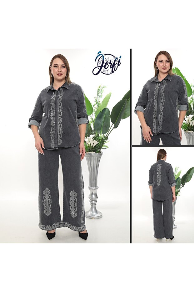 طقم مكون من قطعتين لامع بنمط عرقي - 2