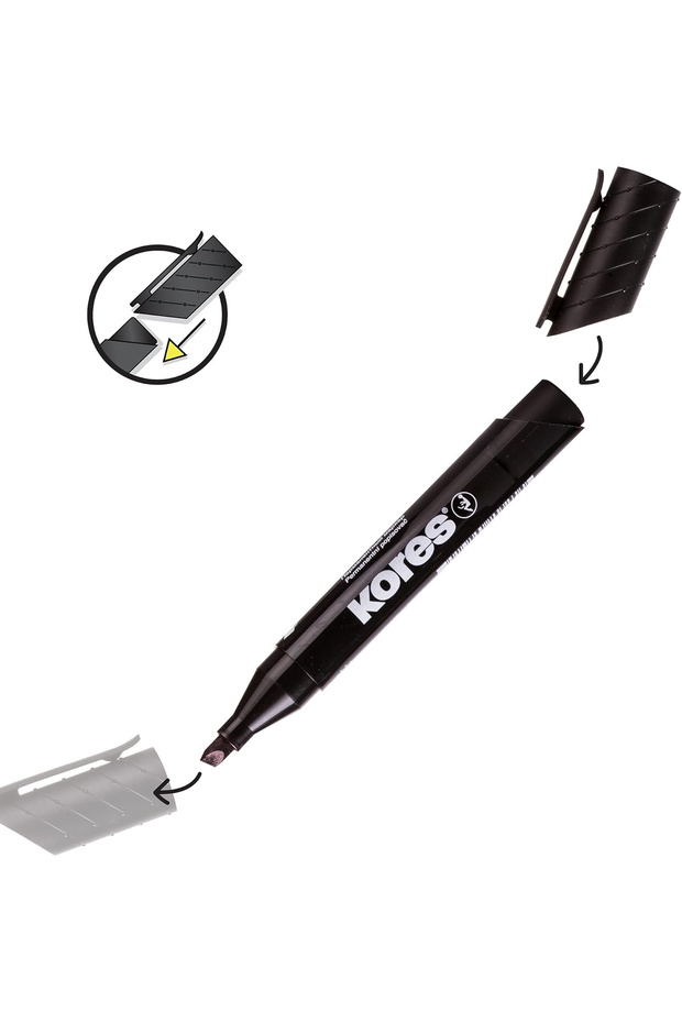 Permanent Marker Green Chisel Tip - 3