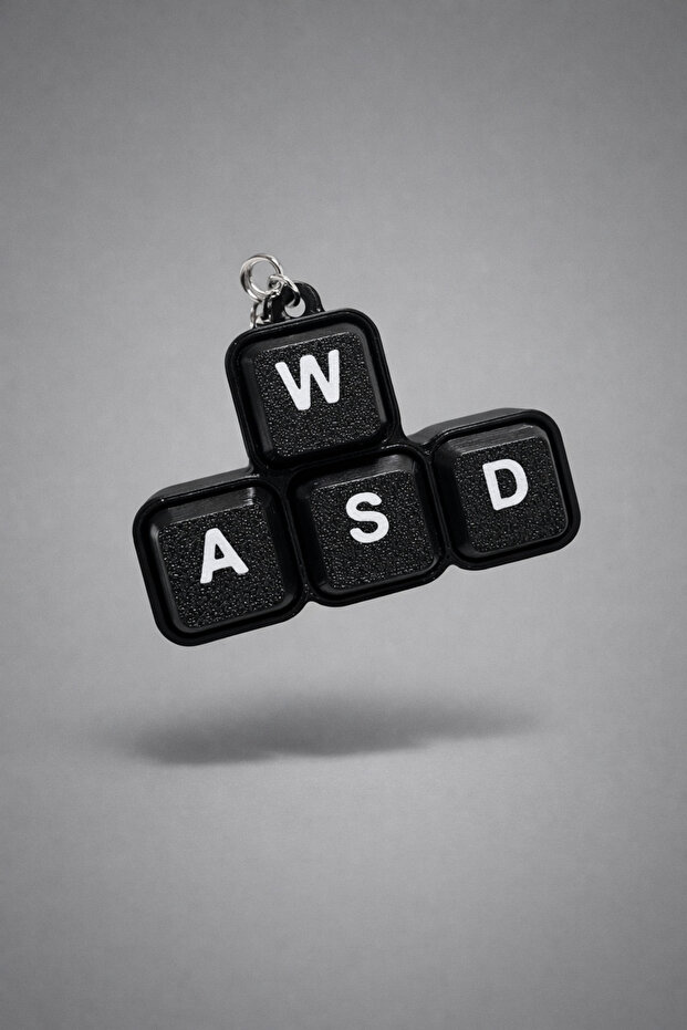Wasd Blue Switch Stress Toy Fidget Toys Keychain Charm Bag Ornament Hobby