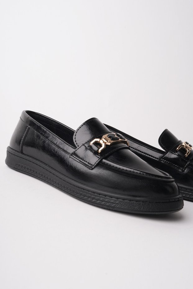 Oxfordi̇a Women's Casual Loafer Shoes with Metal Buckle