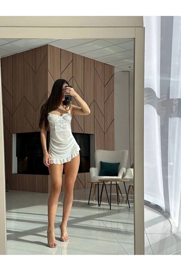 Amarante Beyaz Gecelik - 1