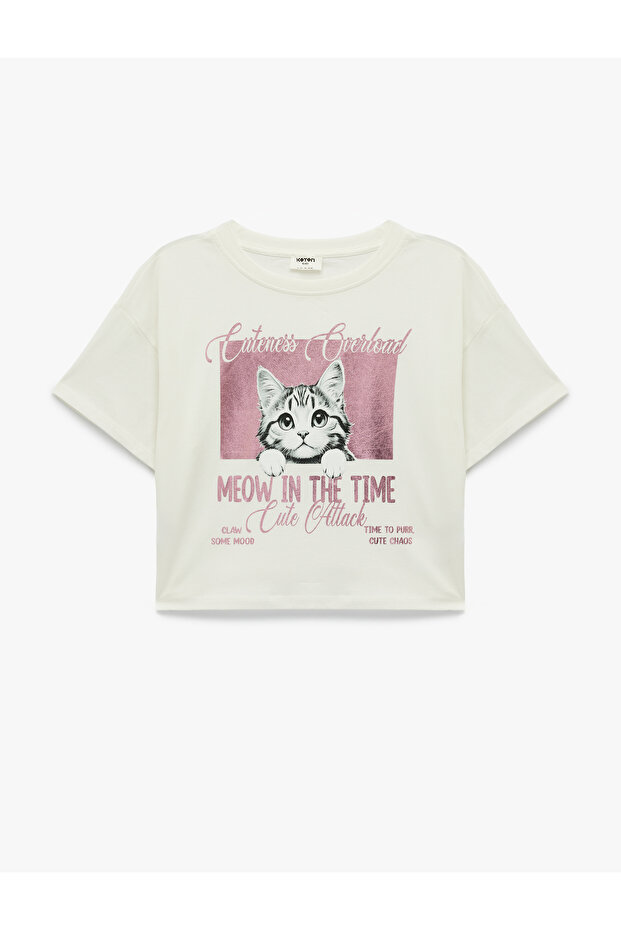 Short Sleeve Crew Neck Cotton Printed T-Shirt