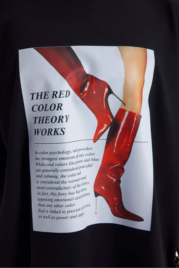 Theory Oversize Siyah T-Shirt - 8