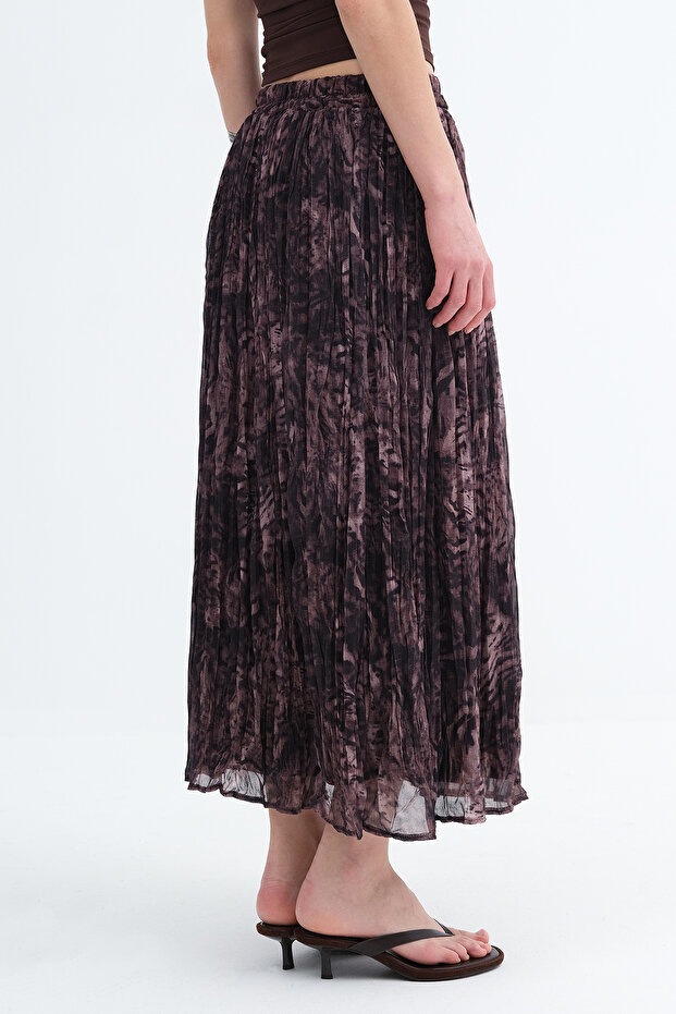 تنورة طويلة منقوشة E18098 - 6