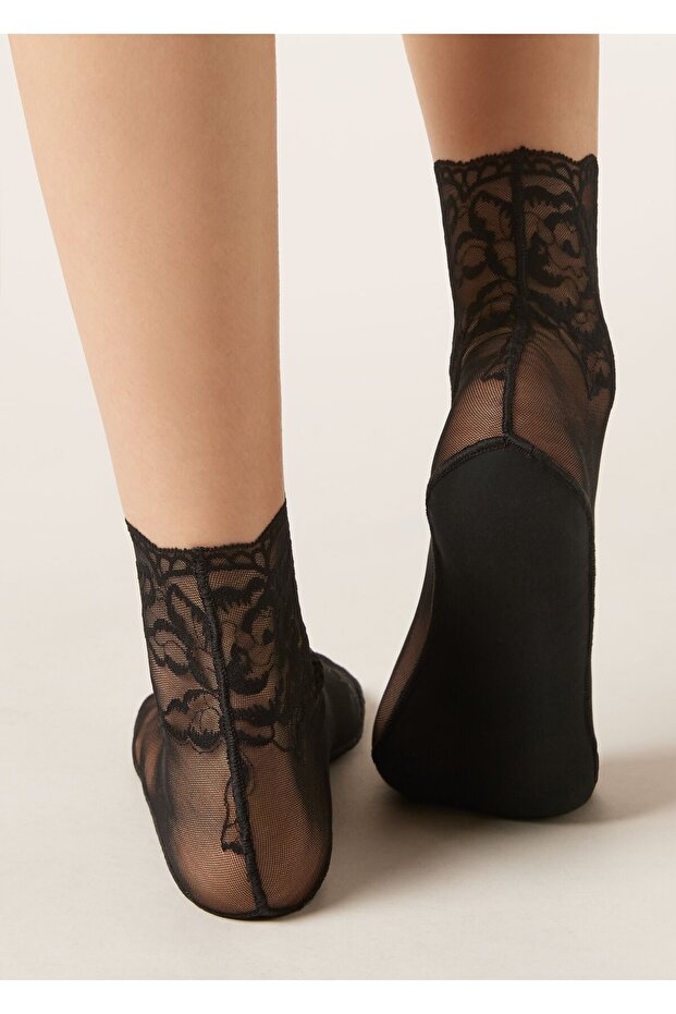Tül ve Dantel Çorap - 2