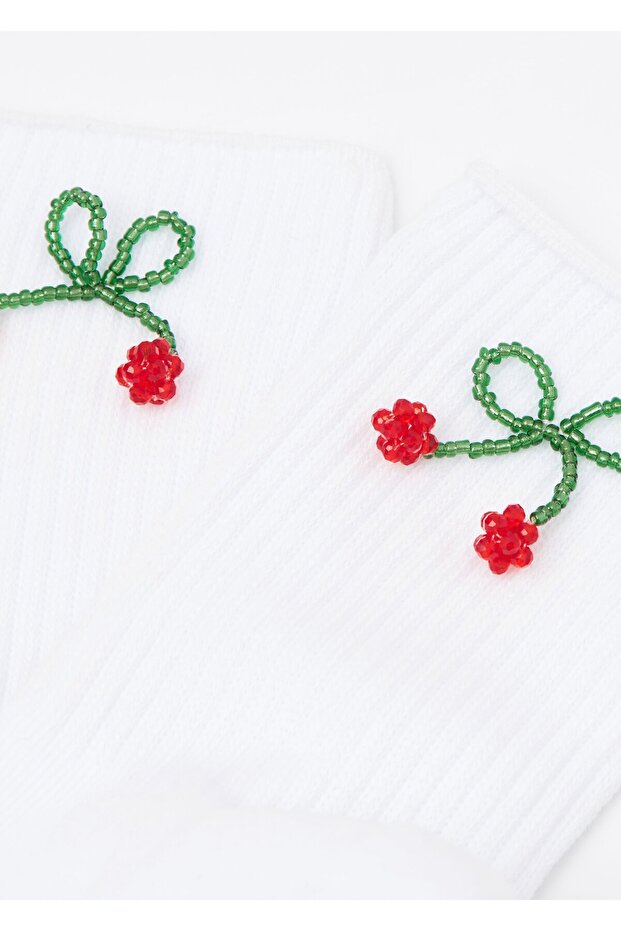 Cherry Appliqué Socks - 3