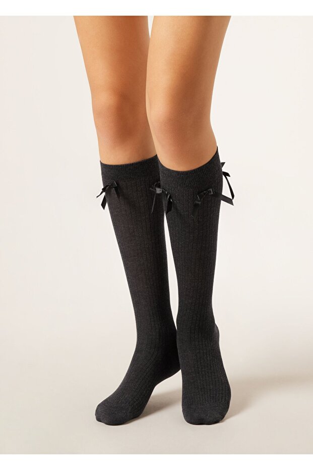 Bow-Tie Long Socks