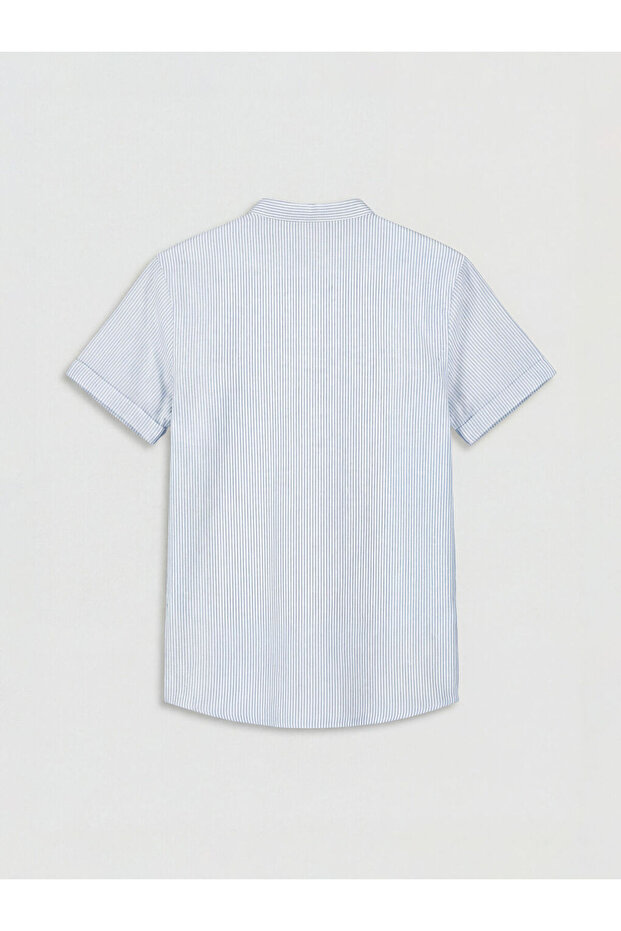 Judge Collar Striped Boy's Shirt