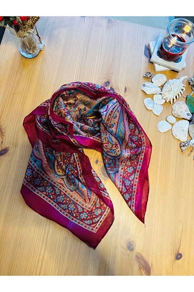 SAF HİNT İPEĞİ FULAR - 3