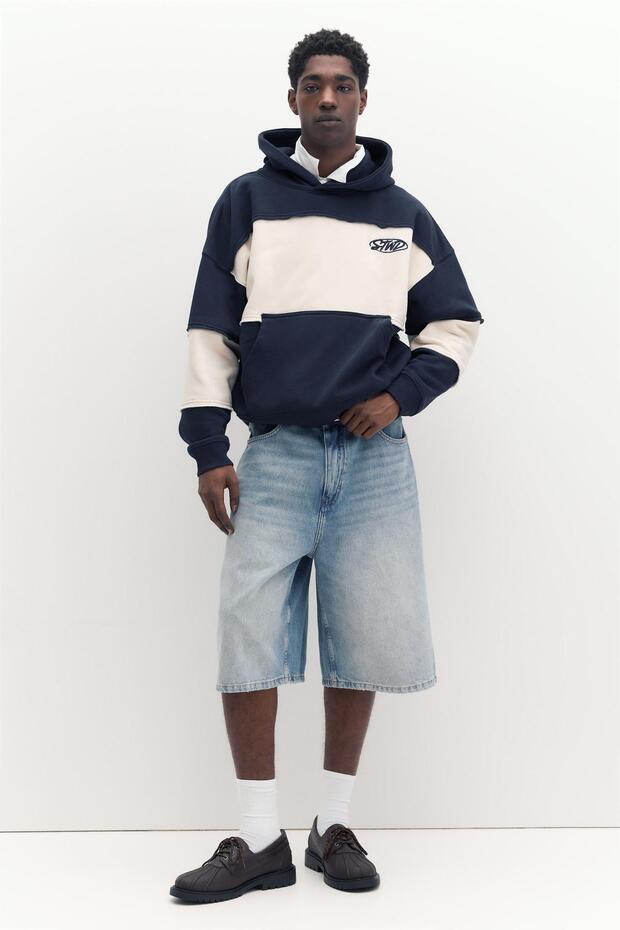 Panelli kapüşonlu STWD Studio sweatshirt - 3