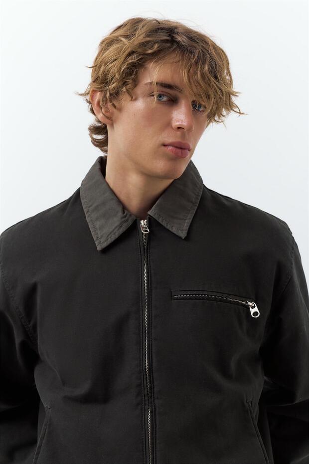 Kontrast yakalı ceket - 6