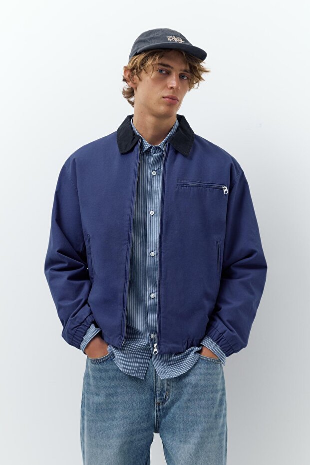 Kontrast yakalı ceket - 1