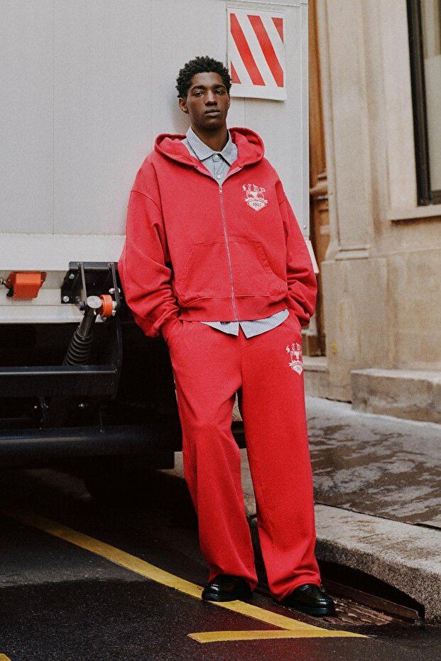 STWD kolej tarzı eşofman altı - 1