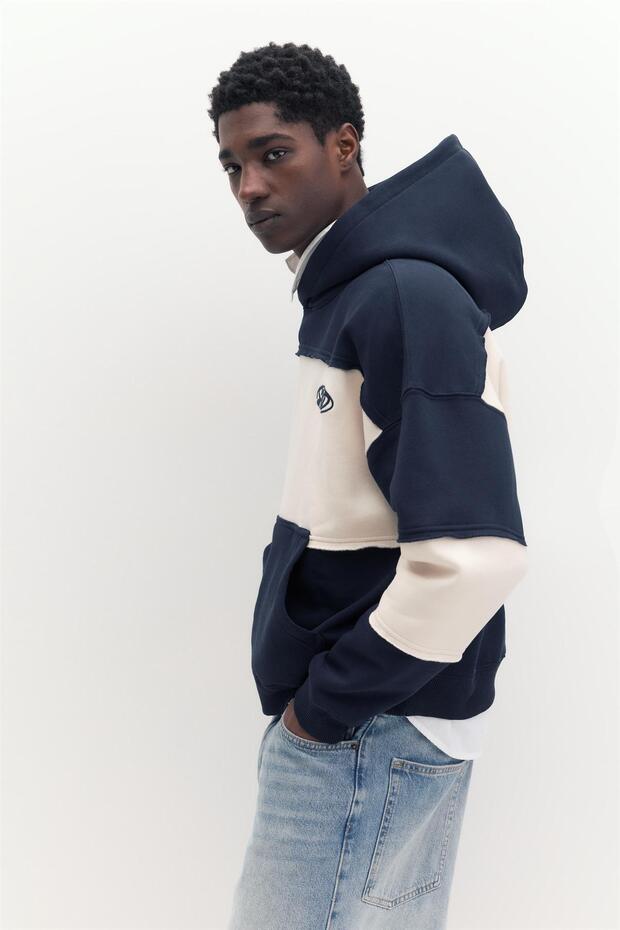 Panelli kapüşonlu STWD Studio sweatshirt - 5