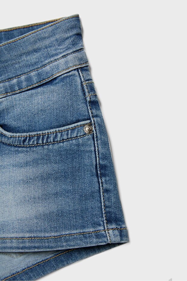 D76 Mikro denim şort - 8