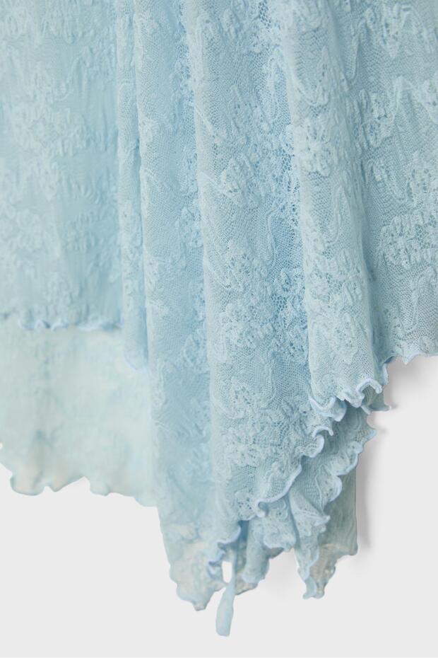 Dantelli midi etek - 8