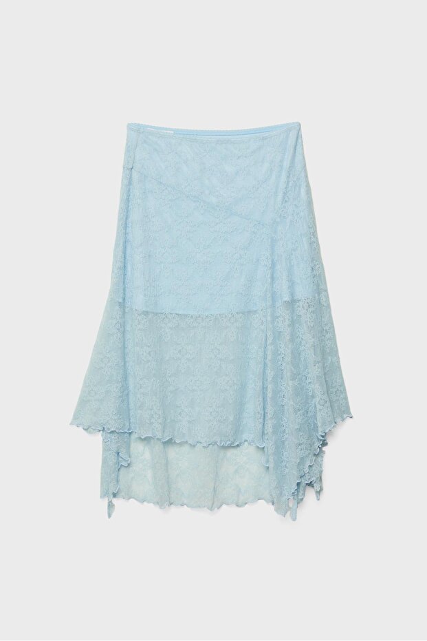 Dantelli midi etek - 6