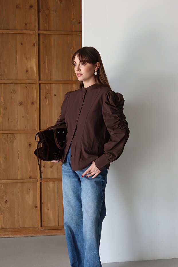 Poplin gömlek kollar gipeli - 3