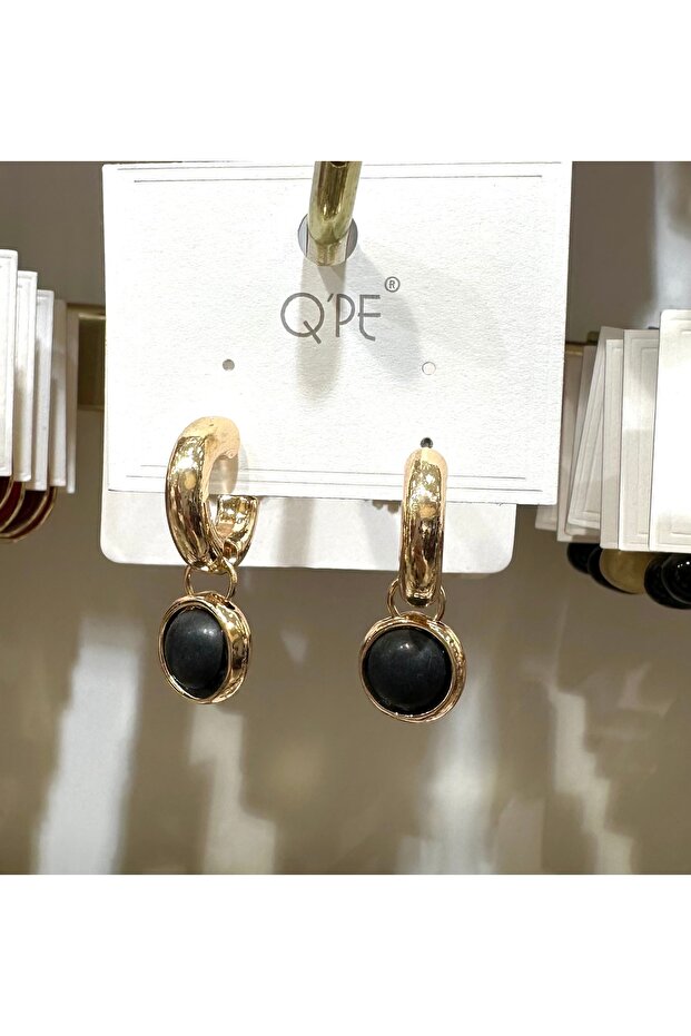 Qpe Stainless Steel Dangle Ball Earrings