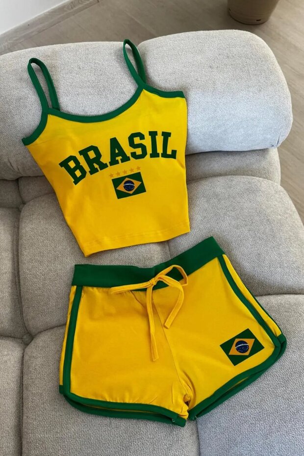 Brazilian Strap Crop - Shorts Set