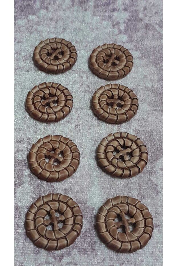 Ǝe Polyester Button 36 Size 22 mm 8 Pieces